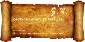 Zechmeister Mihály névjegykártya