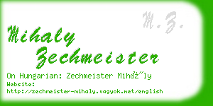 mihaly zechmeister business card